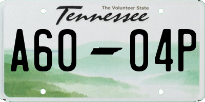 TN license plate A6004P