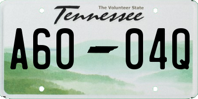 TN license plate A6004Q