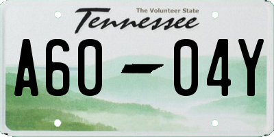 TN license plate A6004Y