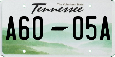 TN license plate A6005A