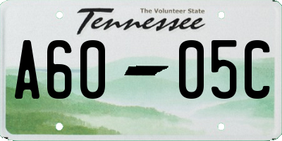 TN license plate A6005C