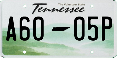 TN license plate A6005P