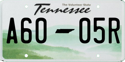 TN license plate A6005R