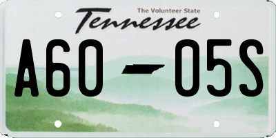 TN license plate A6005S