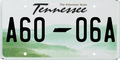 TN license plate A6006A