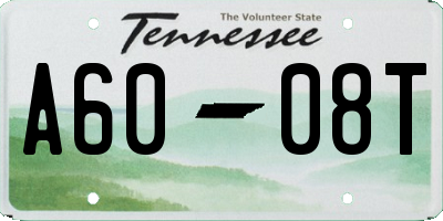 TN license plate A6008T