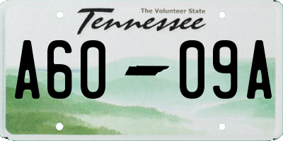 TN license plate A6009A