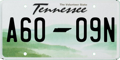 TN license plate A6009N