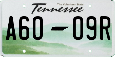 TN license plate A6009R