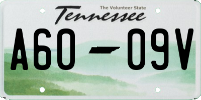 TN license plate A6009V