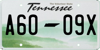 TN license plate A6009X