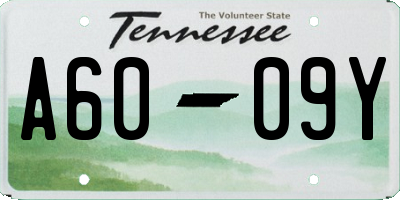 TN license plate A6009Y