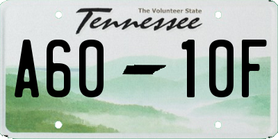 TN license plate A6010F