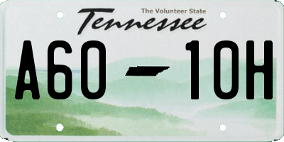 TN license plate A6010H