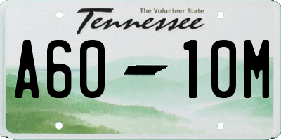 TN license plate A6010M