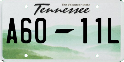 TN license plate A6011L