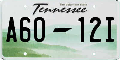 TN license plate A6012I