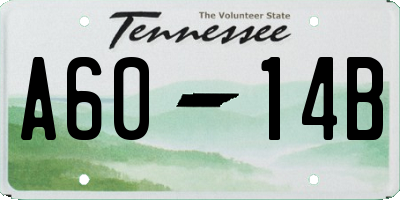 TN license plate A6014B