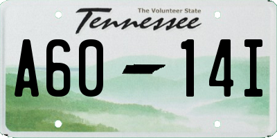 TN license plate A6014I