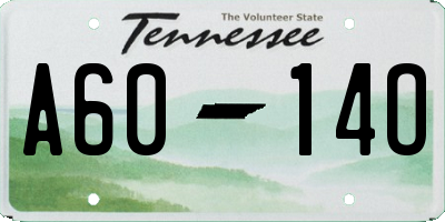 TN license plate A6014O