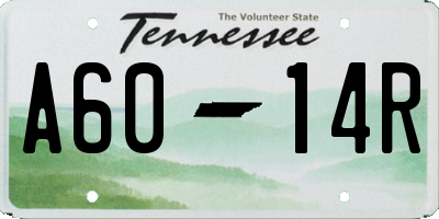 TN license plate A6014R
