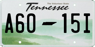 TN license plate A6015I