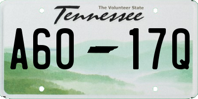 TN license plate A6017Q