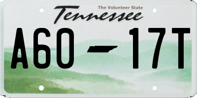 TN license plate A6017T