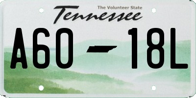 TN license plate A6018L