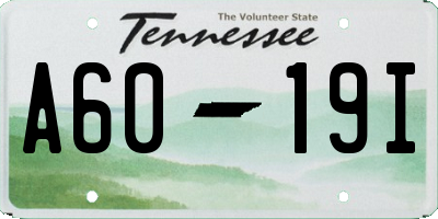 TN license plate A6019I
