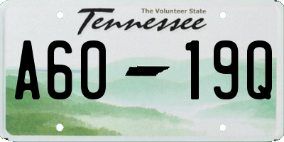 TN license plate A6019Q