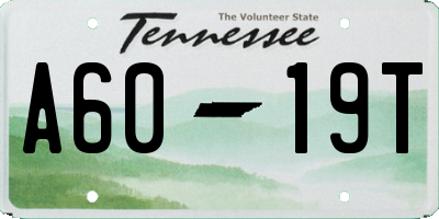 TN license plate A6019T