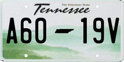 TN license plate A6019V