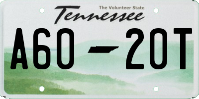 TN license plate A6020T