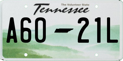 TN license plate A6021L