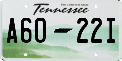 TN license plate A6022I