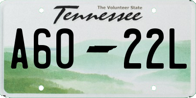 TN license plate A6022L