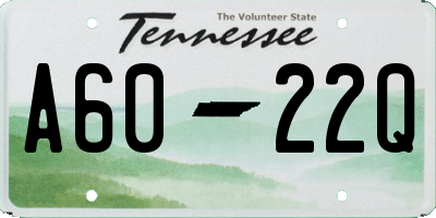 TN license plate A6022Q