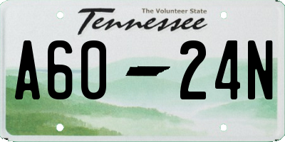 TN license plate A6024N