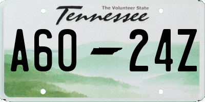 TN license plate A6024Z