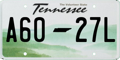 TN license plate A6027L