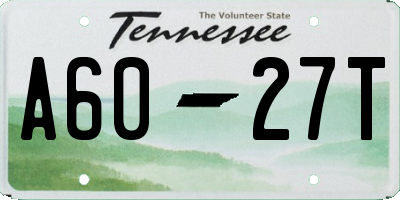 TN license plate A6027T