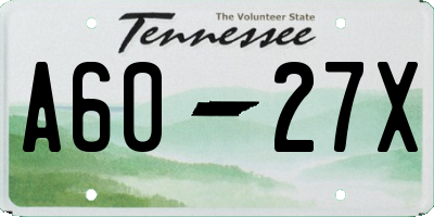 TN license plate A6027X