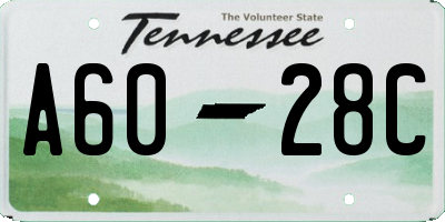 TN license plate A6028C