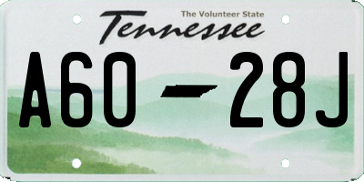 TN license plate A6028J