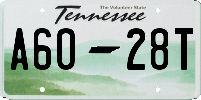 TN license plate A6028T