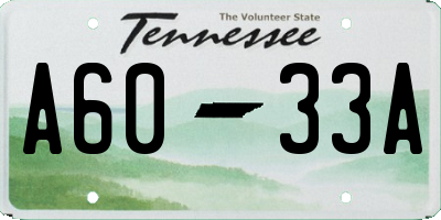 TN license plate A6033A
