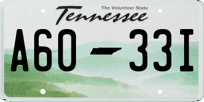 TN license plate A6033I