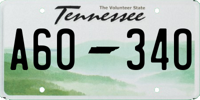 TN license plate A6034O