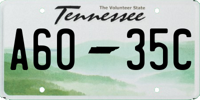 TN license plate A6035C
